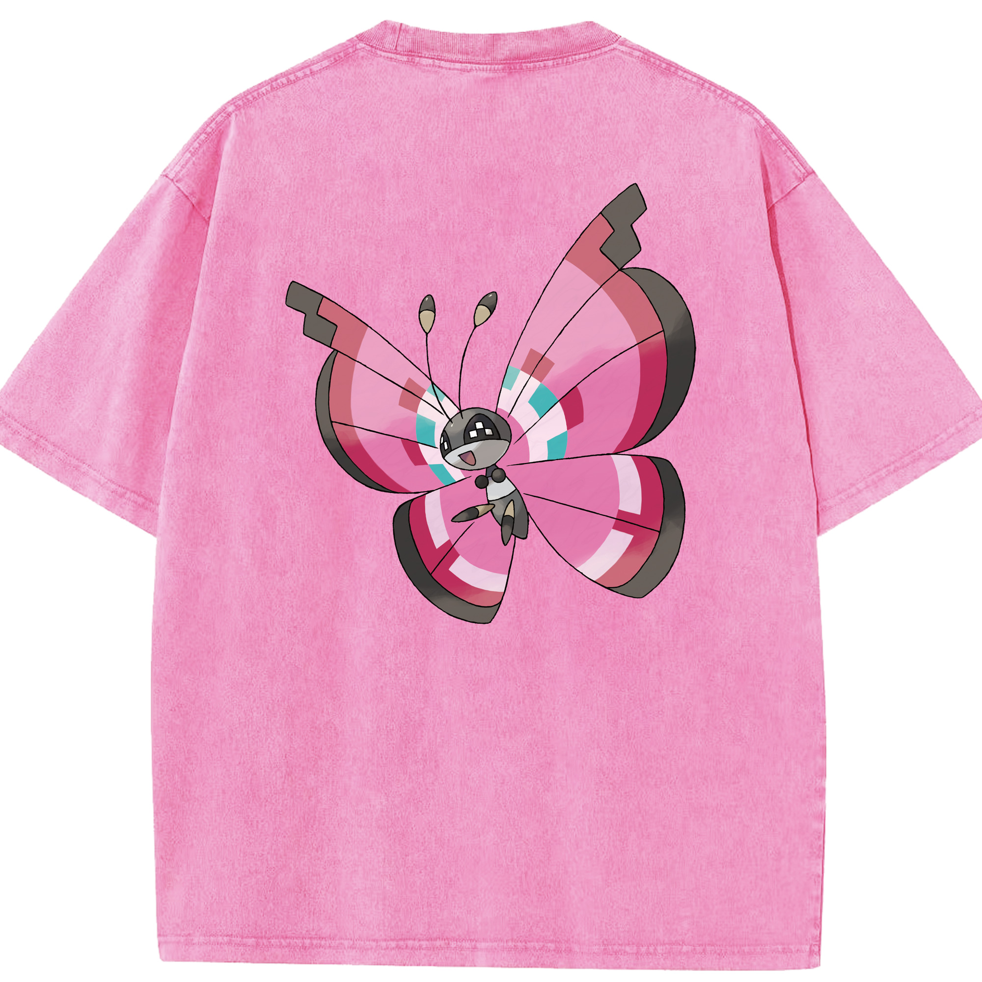 （画像用） ポケットモンスター Pokémon 綿100% ヴィンテージ風 半袖Tシャツ（背面プリント）